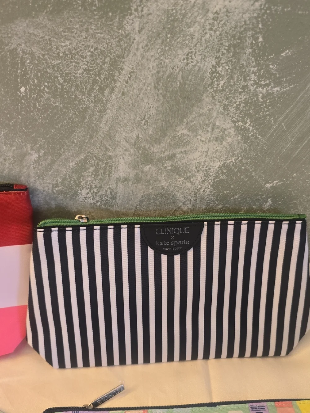 4 Clinique x Kate Spade Cosmetic Bags - Multi Color Sets New